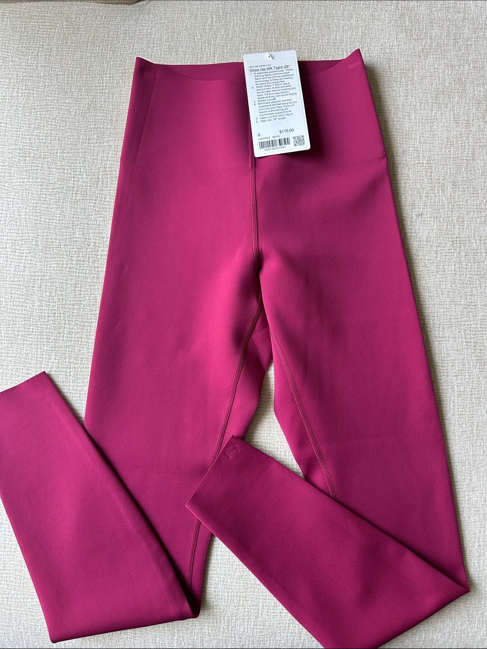 lululemon athletica Glow Up High-Waist Leggings in Magenta